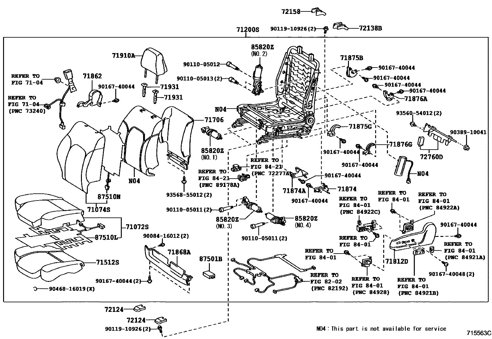 7101 — FRONT SEAT & SEAT TRACK