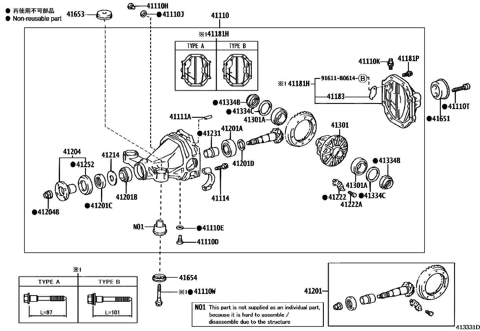 4101 — REAR AXLE HOUSING & DIFFERENTIAL