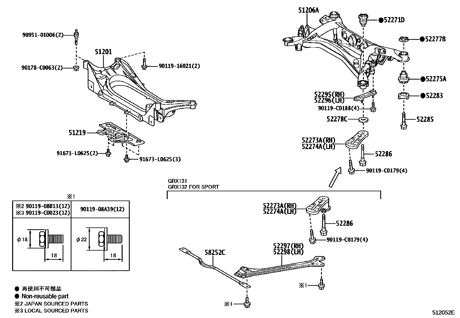 5102 — SUSPENSION CROSSMEMBER & UNDER COVER