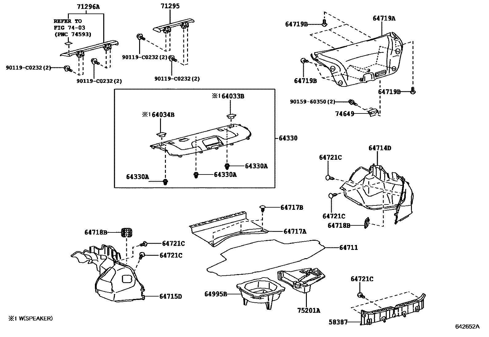 6403 — PACKAGE TRAY PANEL & LUGGAGE COMPARTMENT MAT