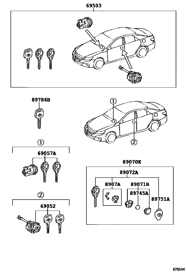 6712 — LOCK CYLINDER SET