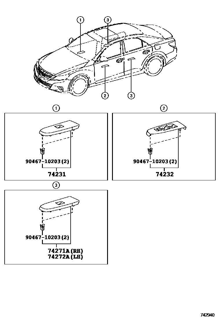 7401 — ARMREST & VISOR