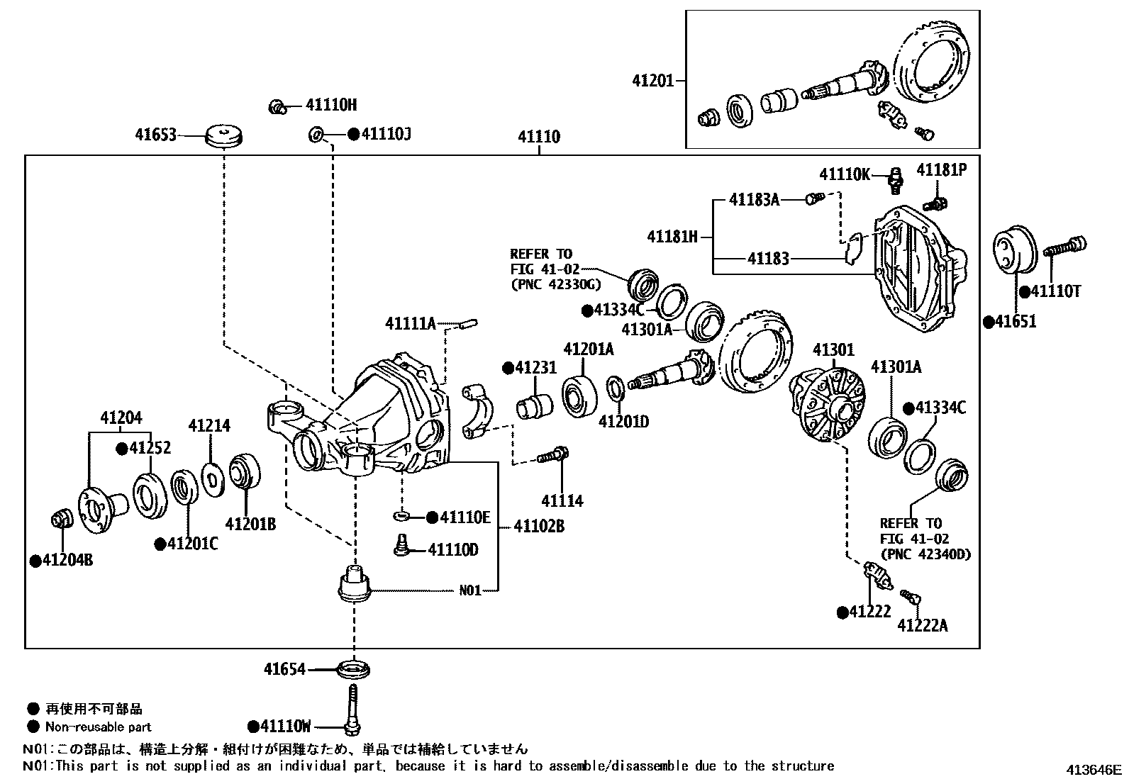 4101 — REAR AXLE HOUSING & DIFFERENTIAL
