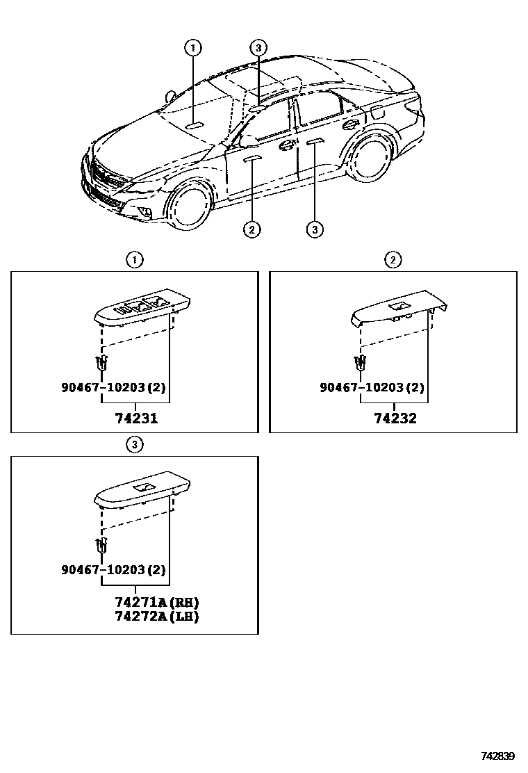 7401 — ARMREST & VISOR