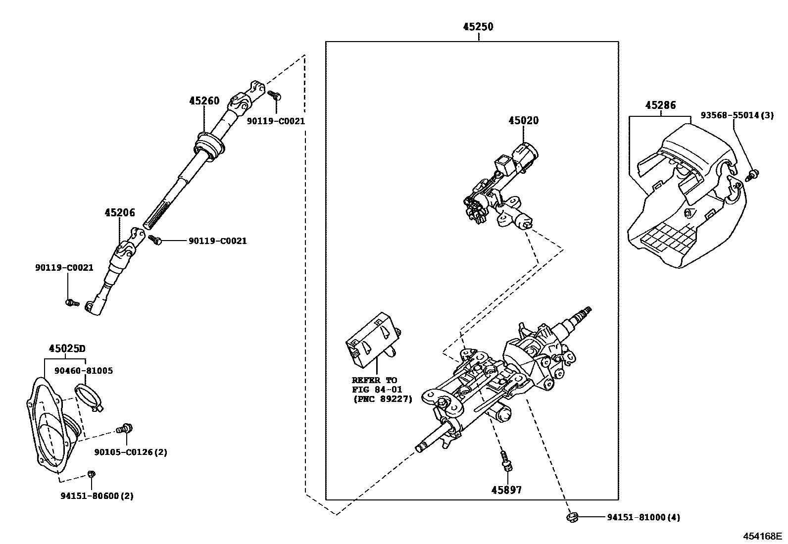 4501 — STEERING COLUMN & SHAFT