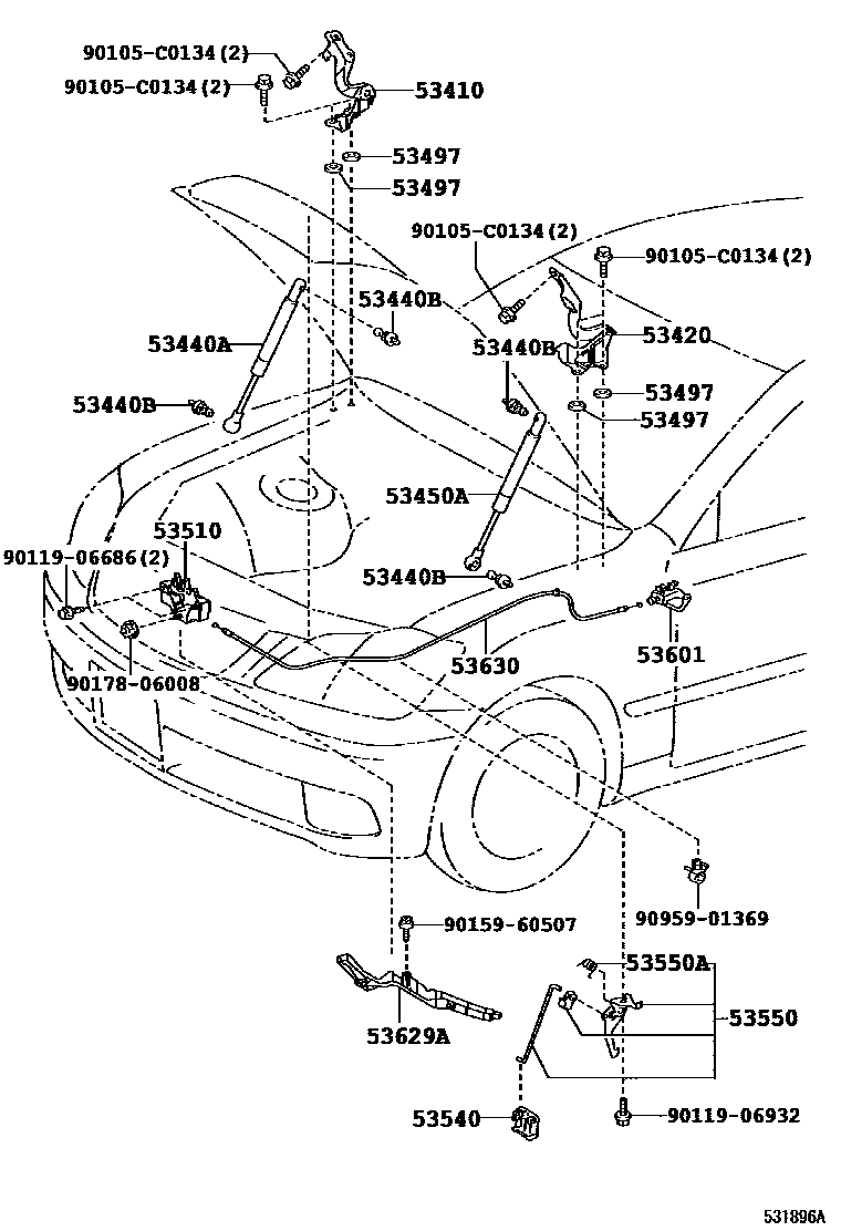5303 — HOOD LOCK & HINGE