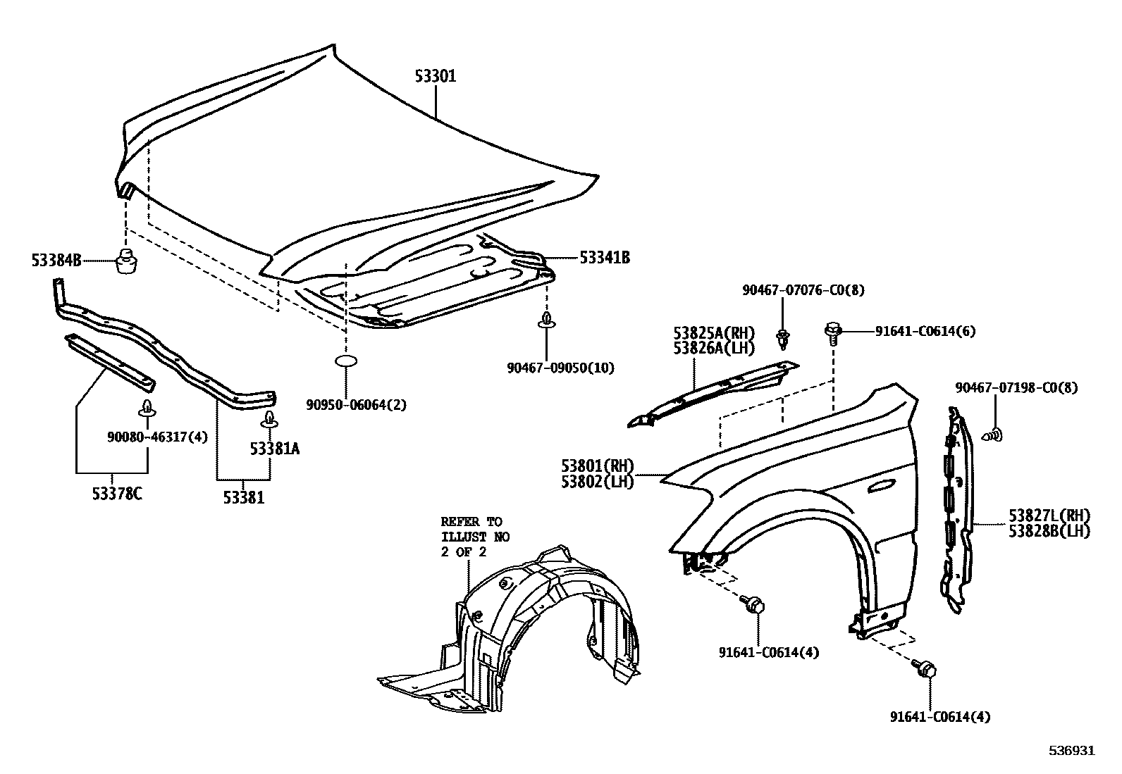 5302 — HOOD & FRONT FENDER