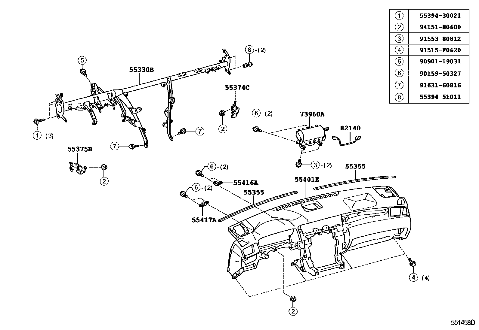 5501 — INSTRUMENT PANEL & GLOVE COMPARTMENT