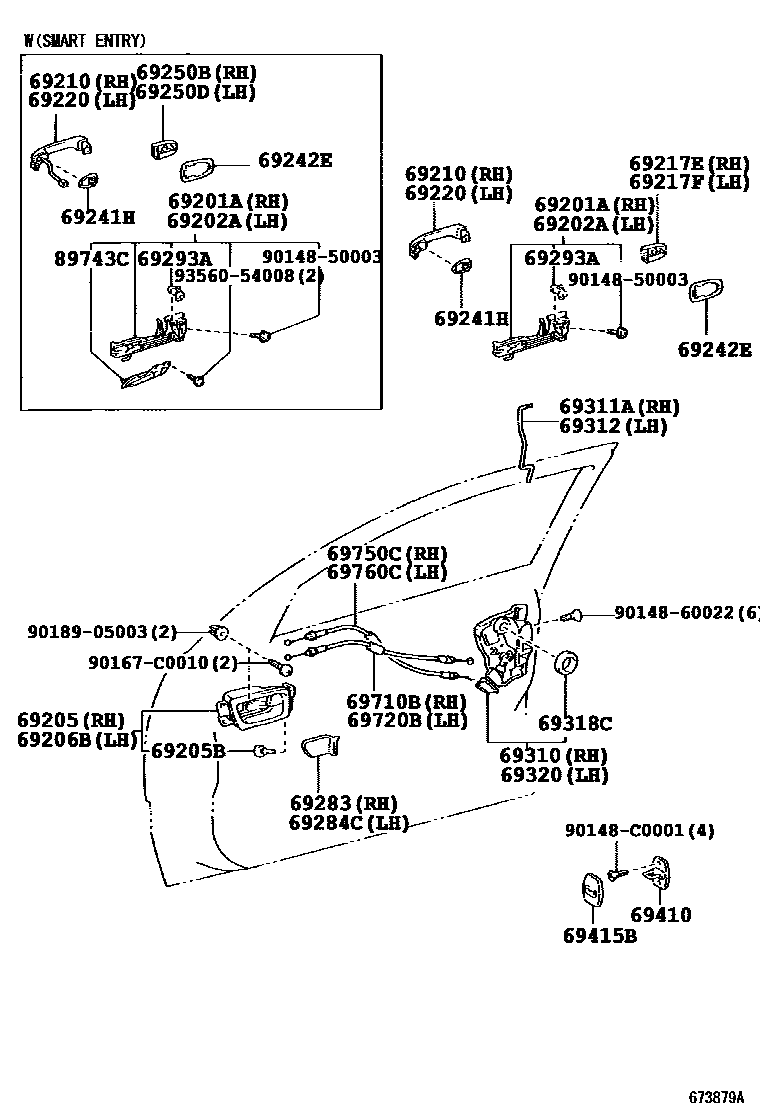 6703 — FRONT DOOR LOCK & HANDLE