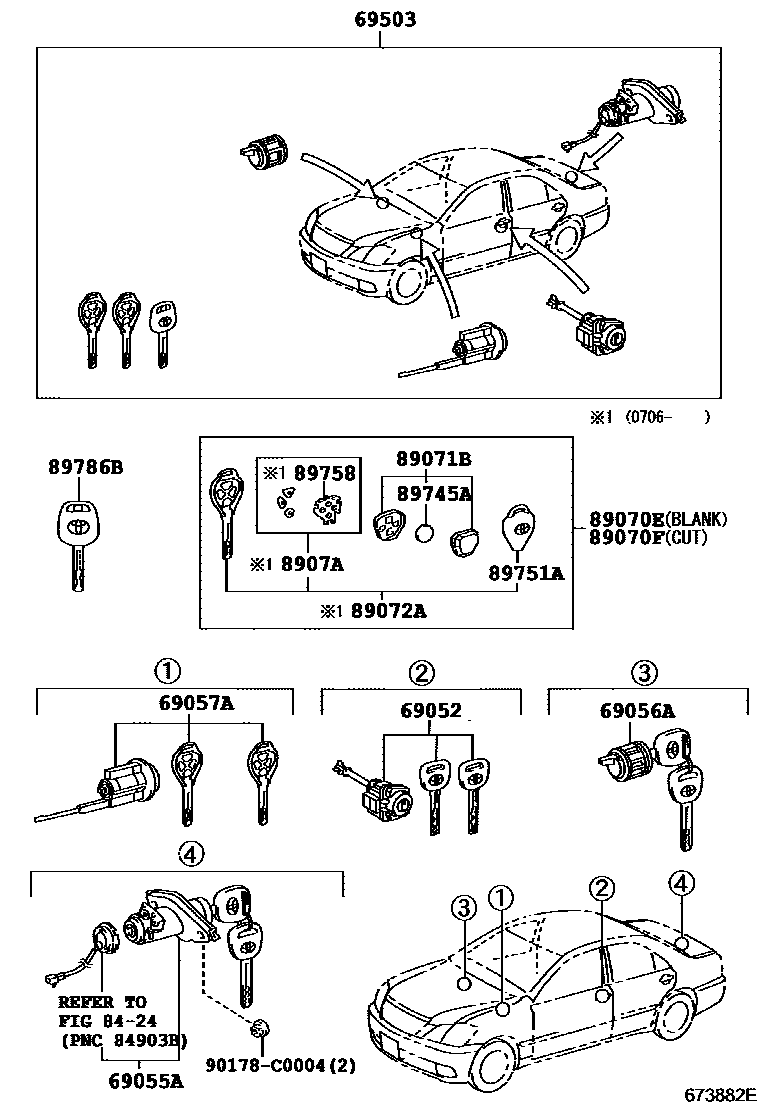 6712 — LOCK CYLINDER SET