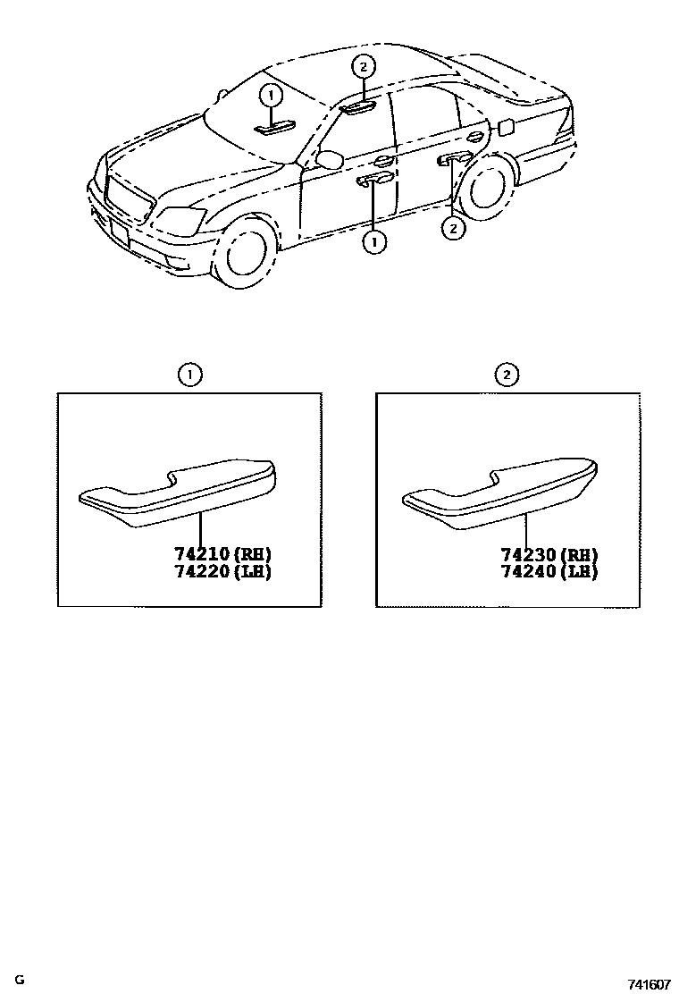 7401 — ARMREST & VISOR