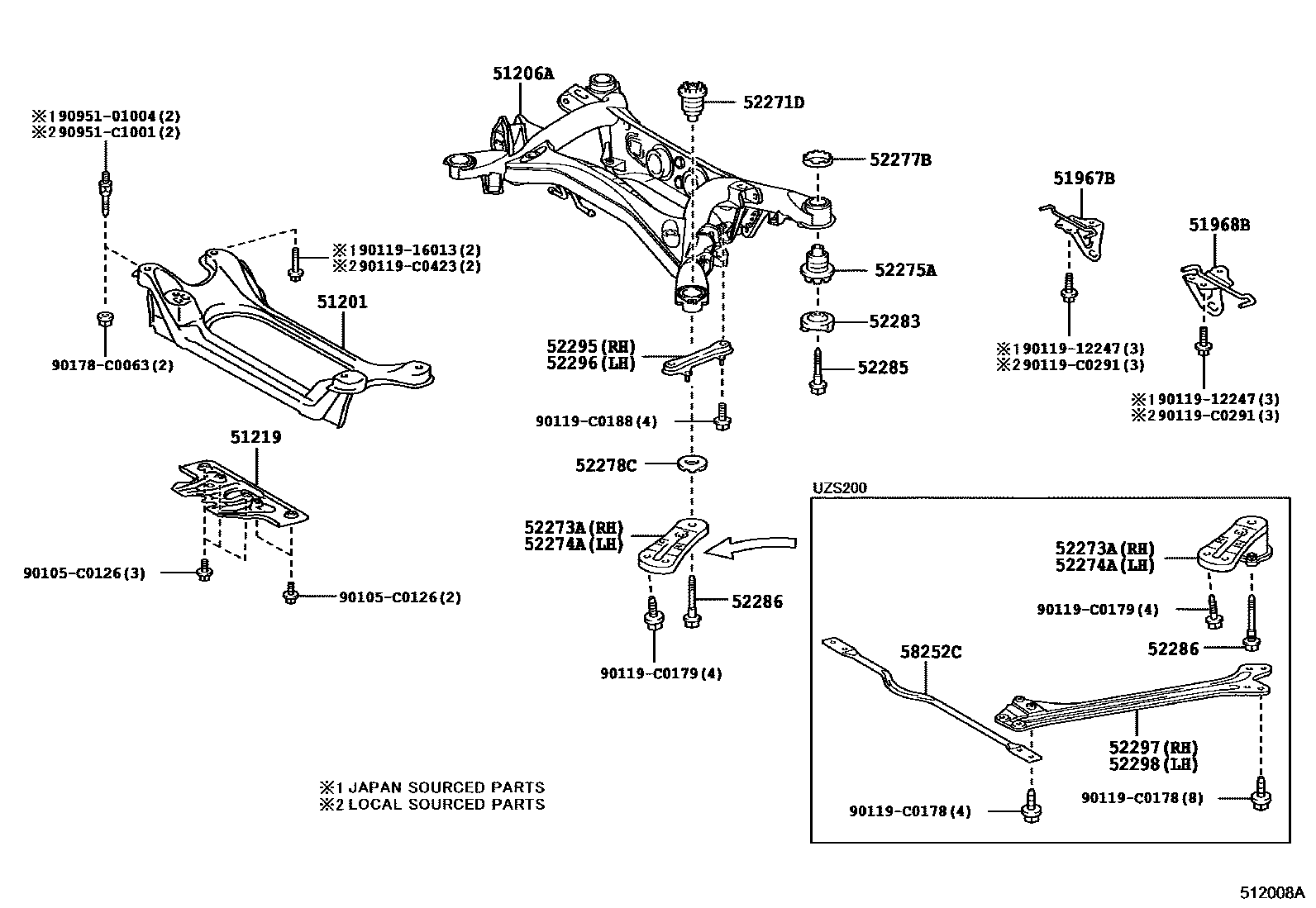 5102 — SUSPENSION CROSSMEMBER & UNDER COVER