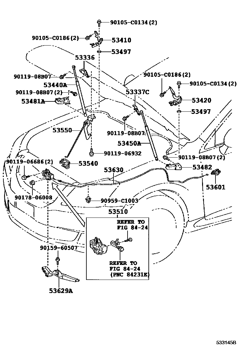 5303 — HOOD LOCK & HINGE