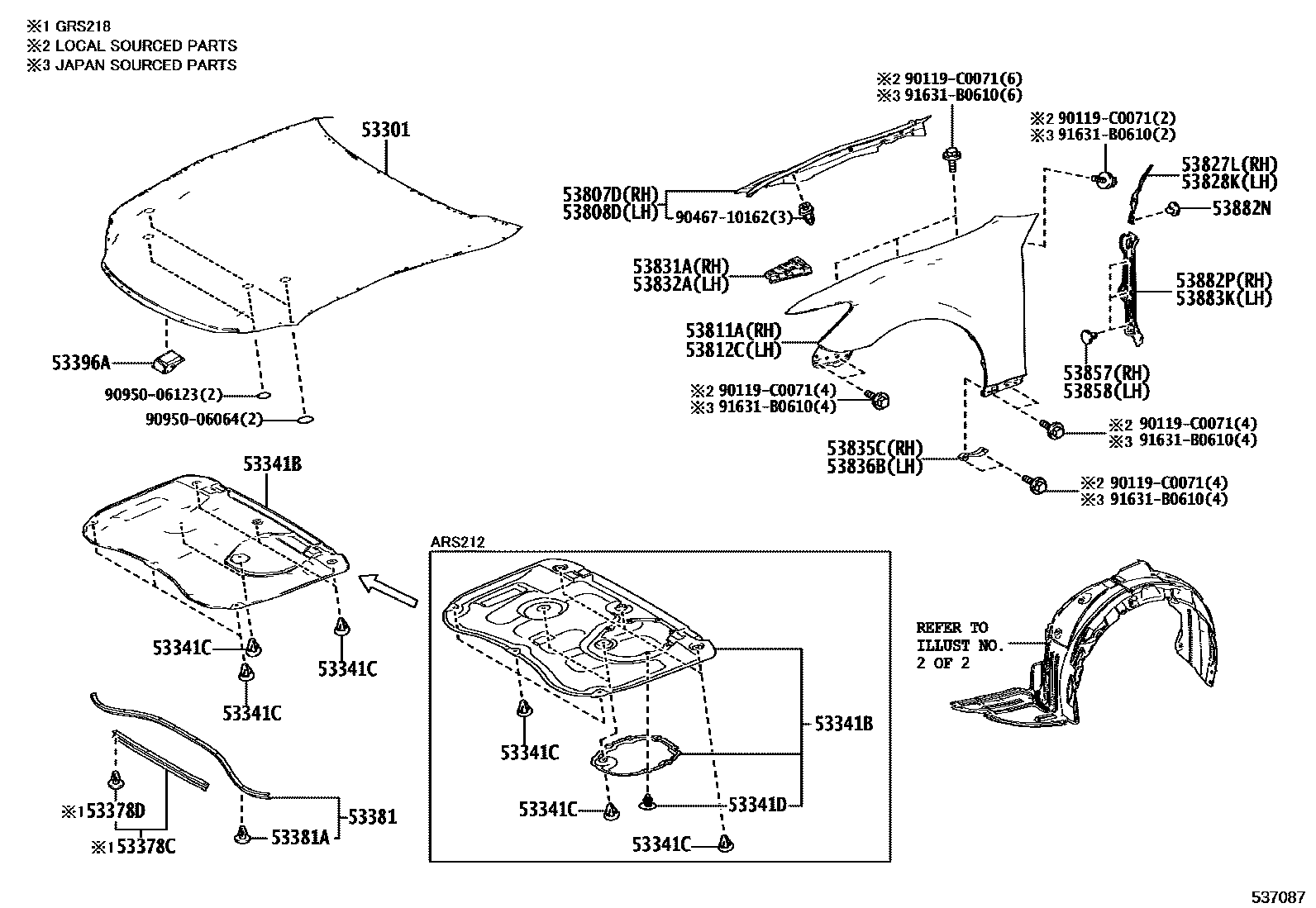 5302 — HOOD & FRONT FENDER