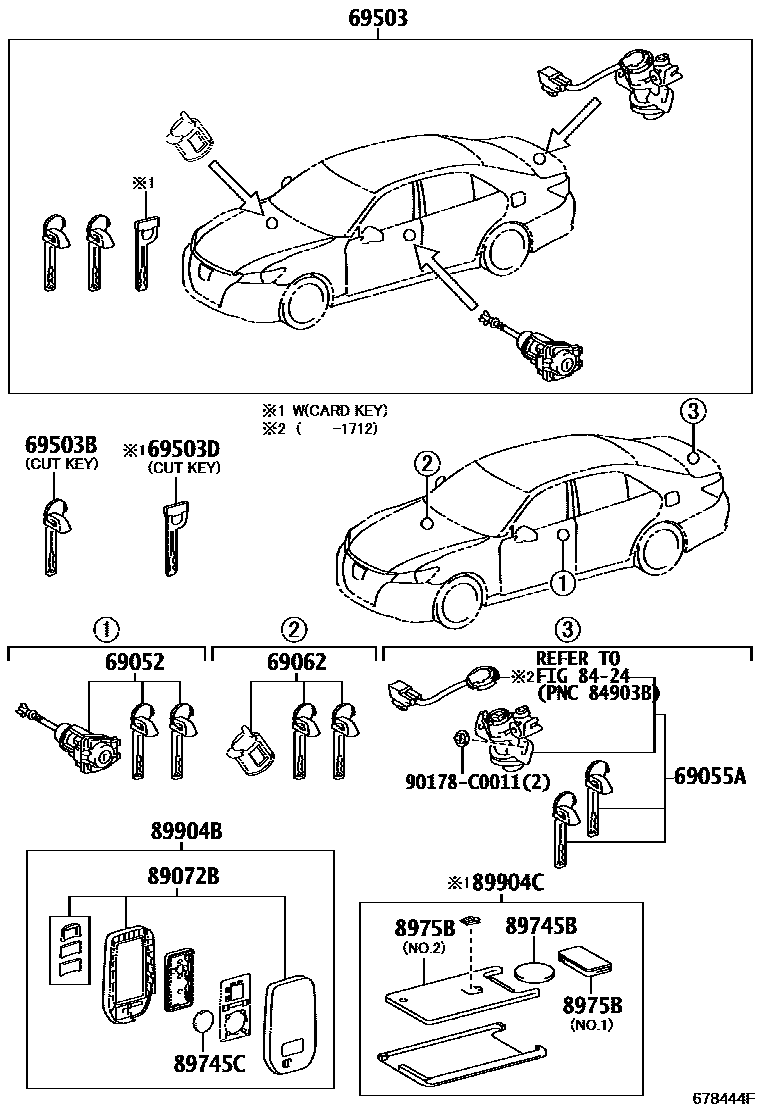 6712 — LOCK CYLINDER SET