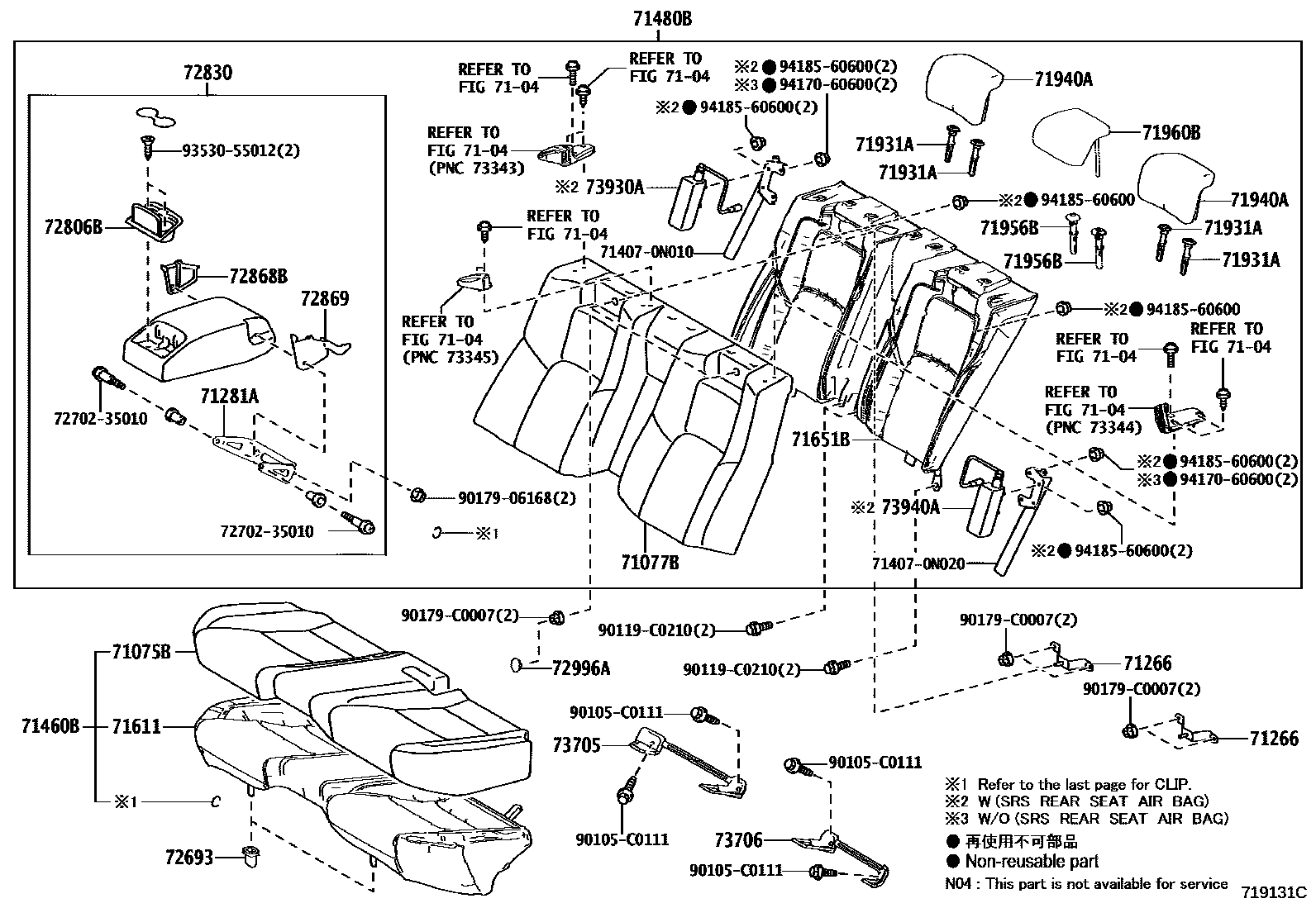7102 — REAR SEAT & SEAT TRACK