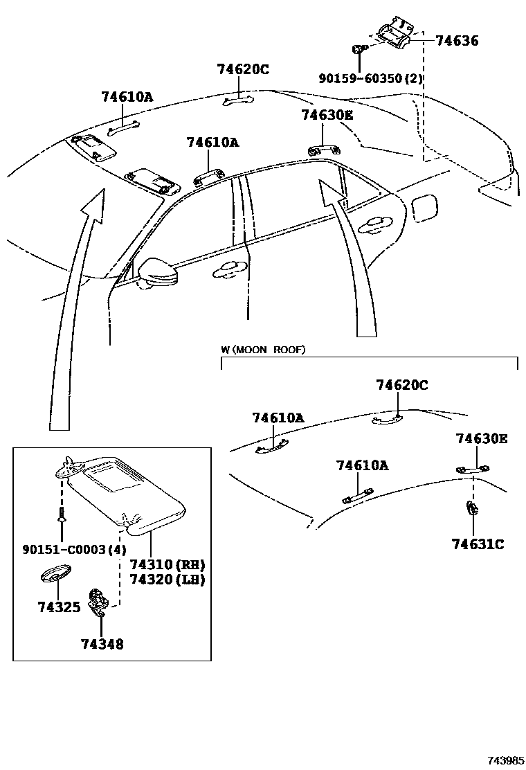 7401 — ARMREST & VISOR