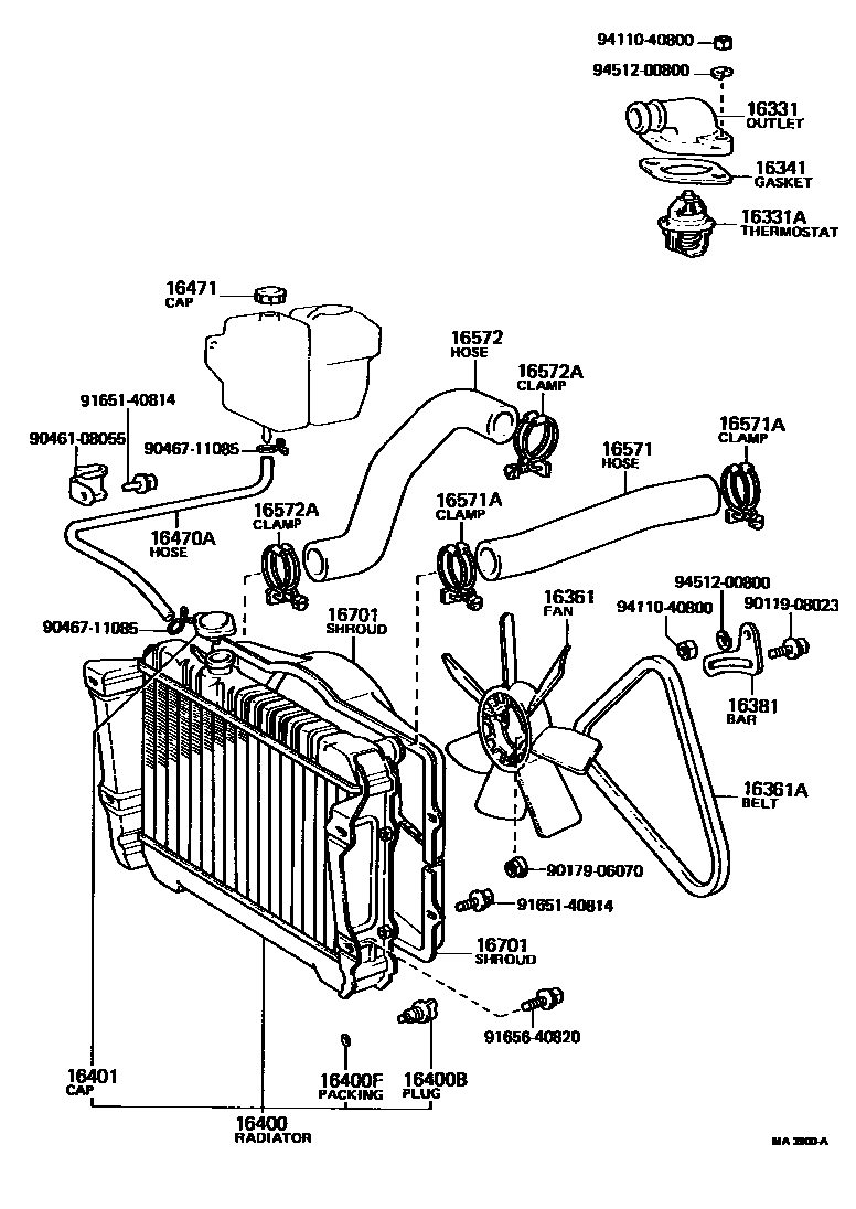 1603 — RADIATOR & WATER OUTLET