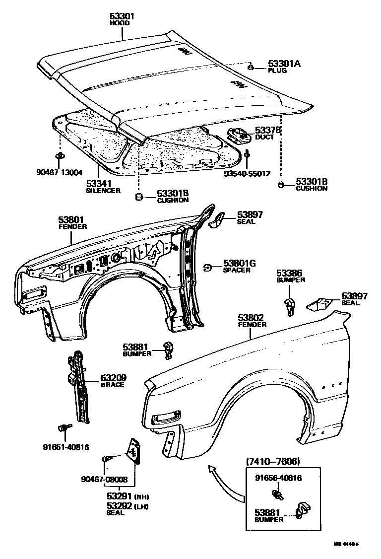 5302 — HOOD & FRONT FENDER