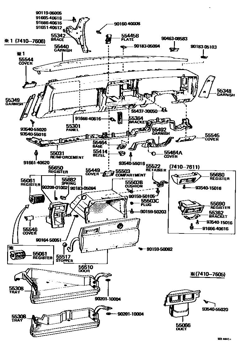 5501 — INSTRUMENT PANEL & GLOVE COMPARTMENT