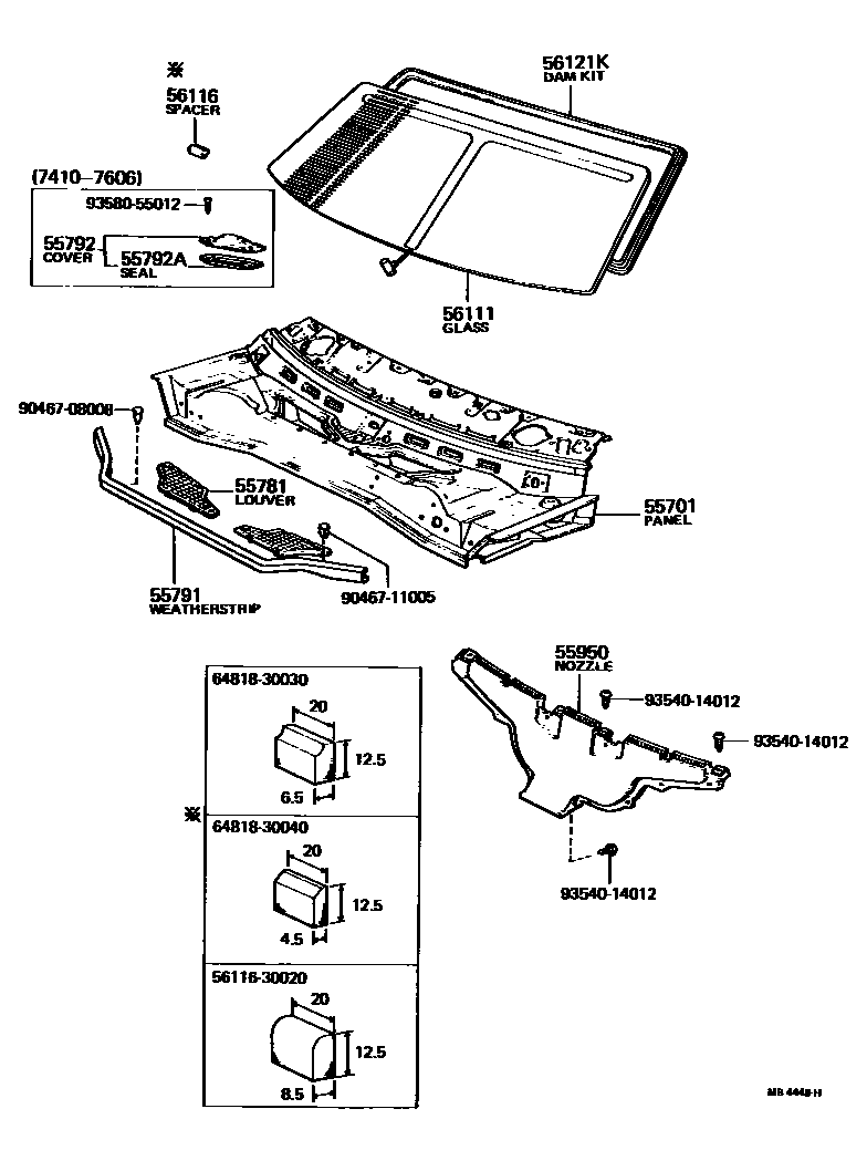 5503 — COWL PANEL & WINDSHIELD GLASS