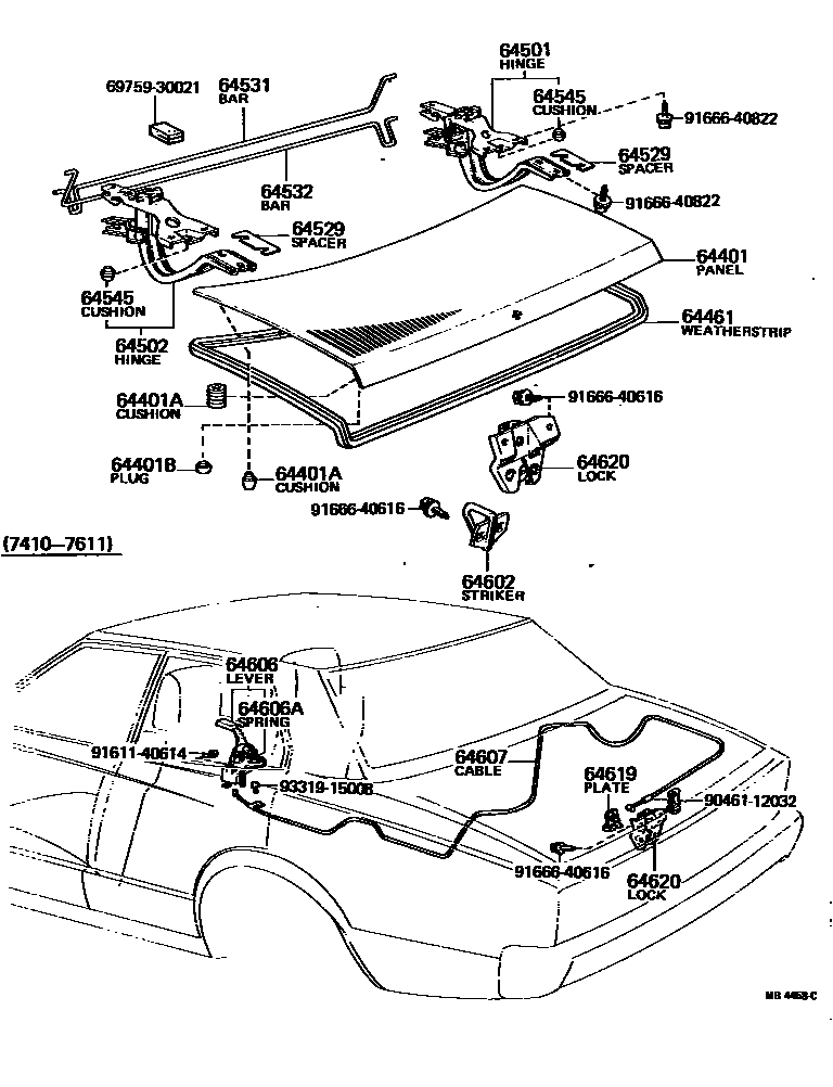 6105 — LUGGAGE COMPARTMENT DOOR & LOCK