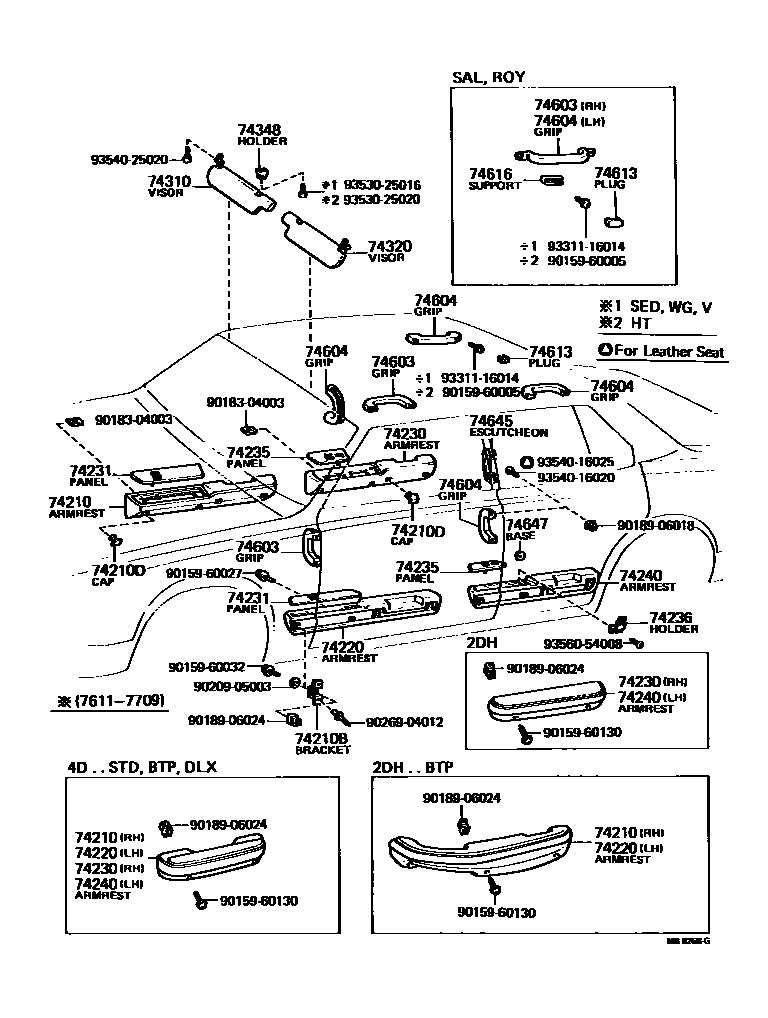 7401 — ARMREST & VISOR