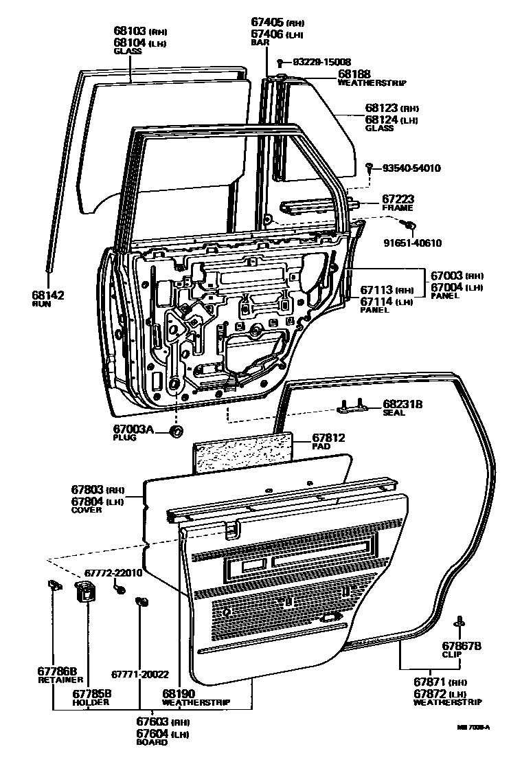 6705 — REAR DOOR PANEL & GLASS