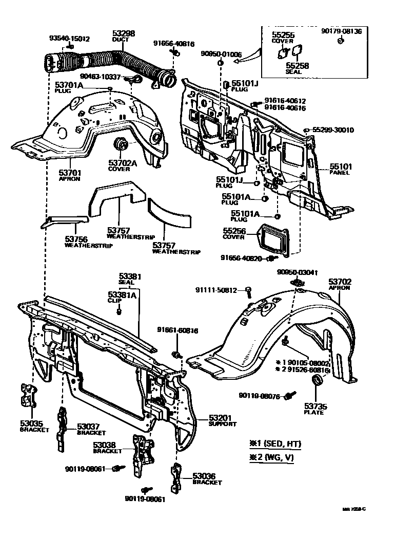 5304 — FRONT FENDER APRON & DASH PANEL