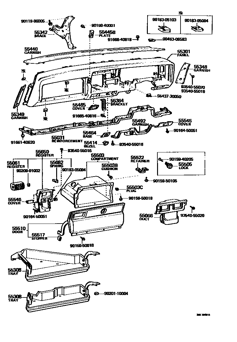 5501 — INSTRUMENT PANEL & GLOVE COMPARTMENT