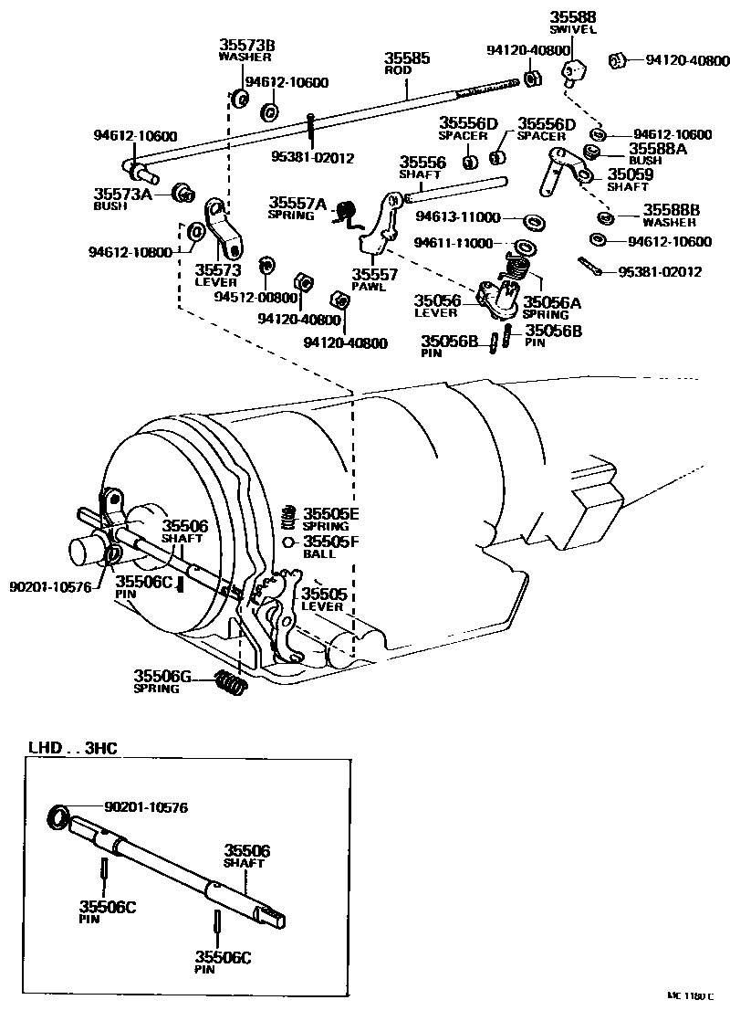 3513 — THROTTLE LINK & VALVE LEVER (ATM)