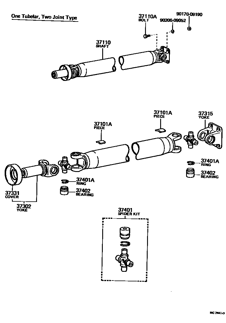 3701 — PROPELLER SHAFT & UNIVERSAL JOINT