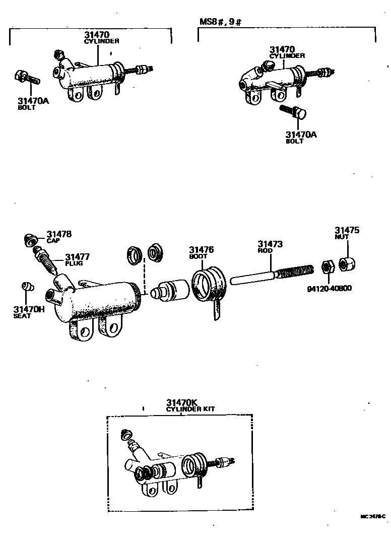 3105 — CLUTCH RELEASE CYLINDER