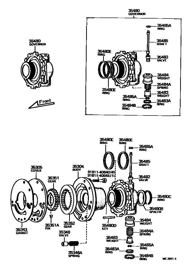 3511 — REAR OIL PUMP & GOVERNOR (ATM)