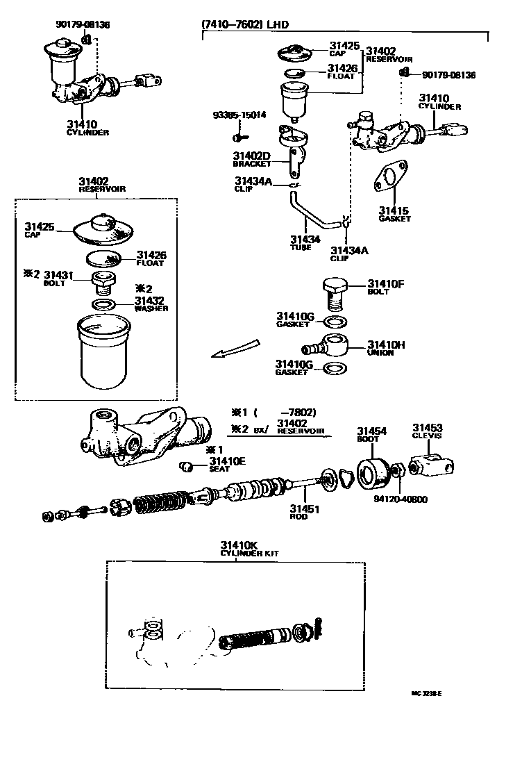 3103 — CLUTCH MASTER CYLINDER