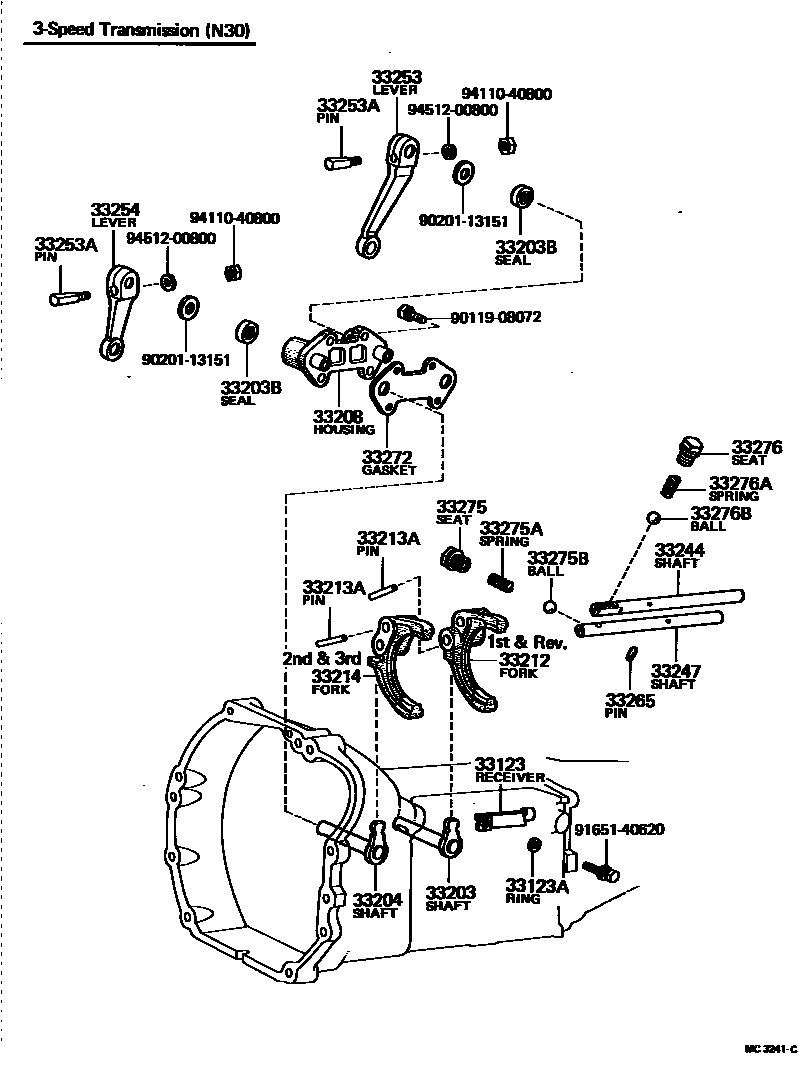 3307 — GEAR SHIFT FORK & LEVER SHAFT (MTM)