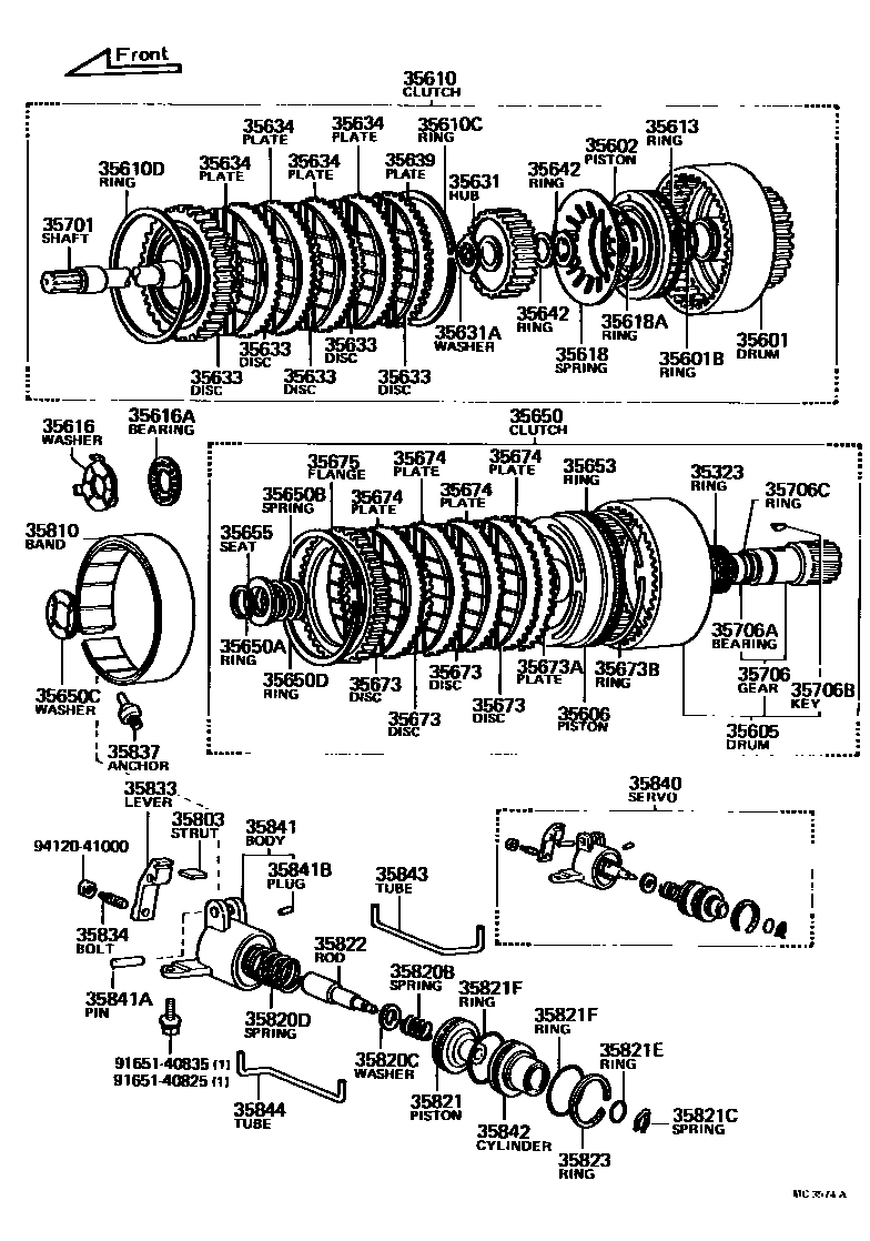 3507 — BRAKE BAND & MULTIPLE DISC CLUTCH (ATM)