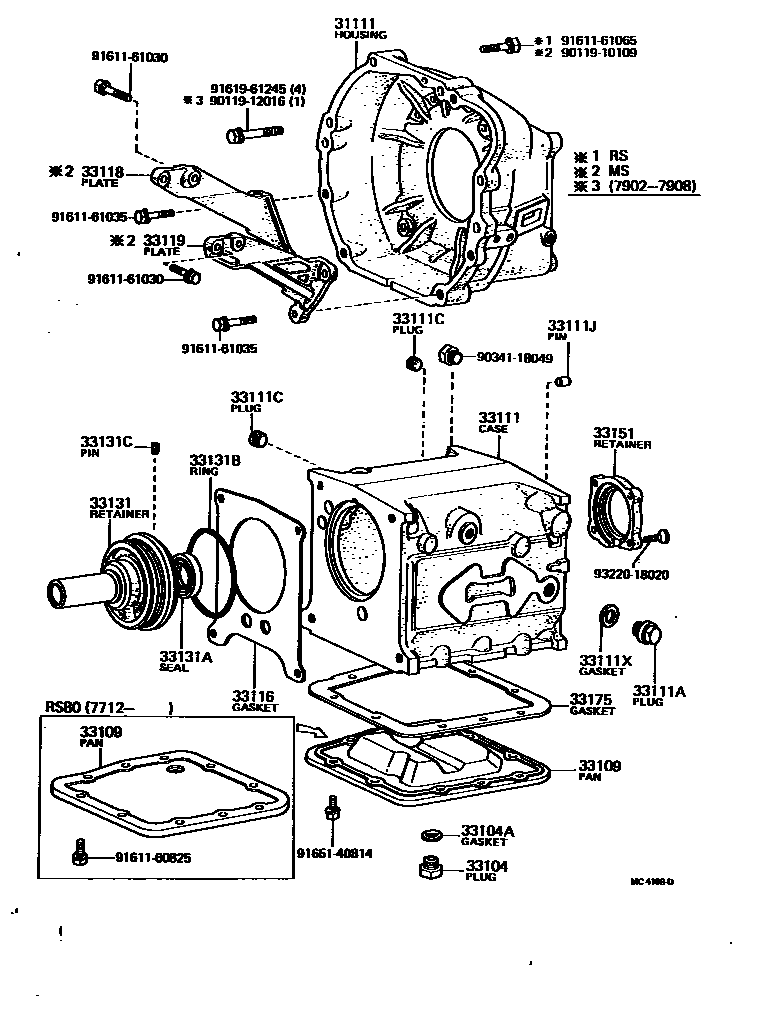 3302 — CLUTCH HOUSING & TRANSMISSION CASE (MTM)
