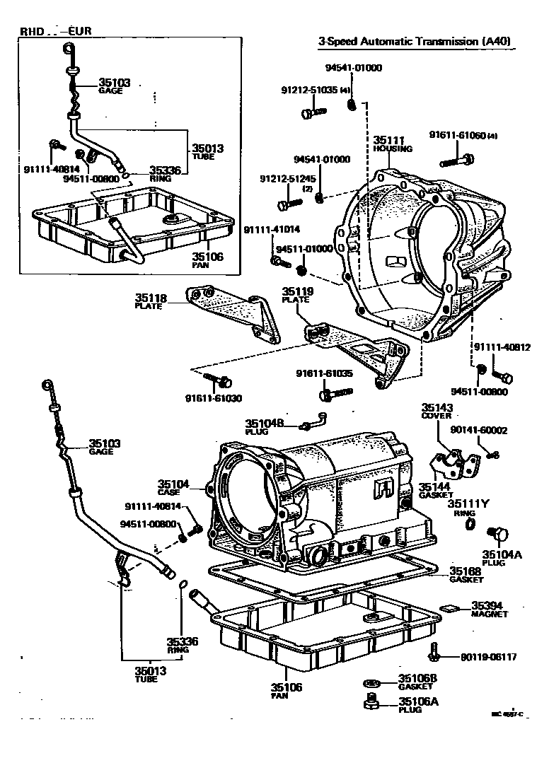 3503 — TRANSMISSION CASE & OIL PAN (ATM)