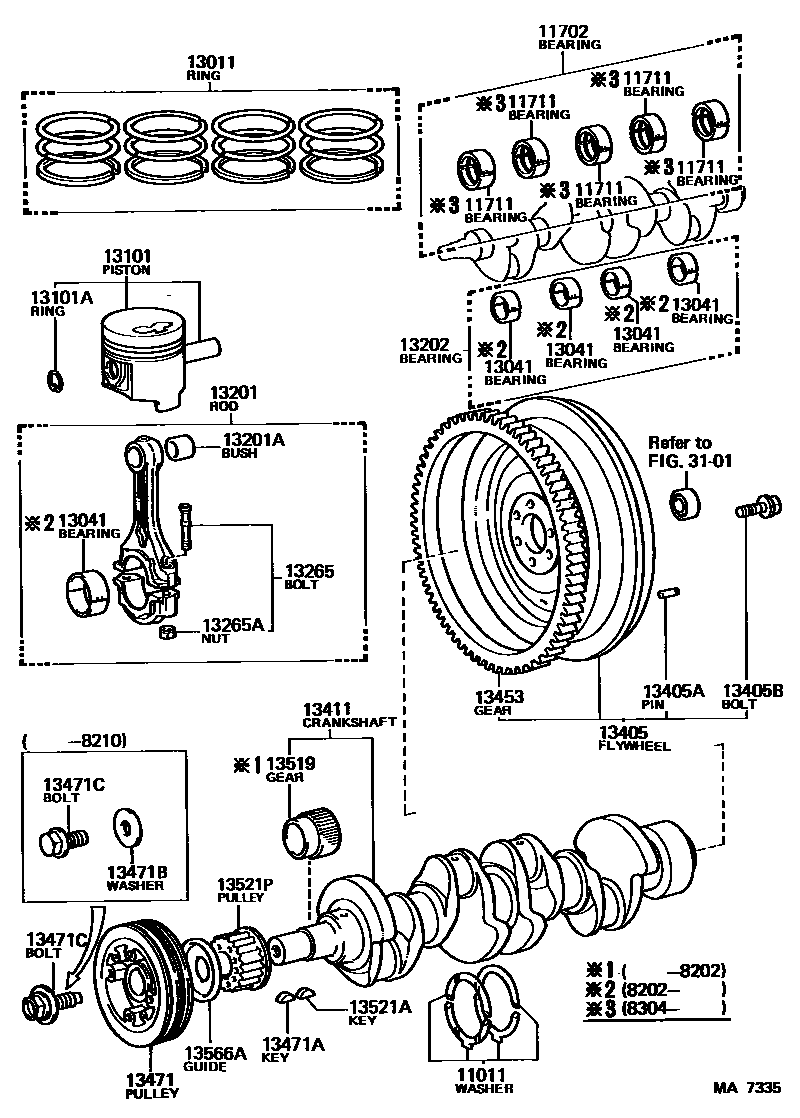 1301 — CRANKSHAFT & PISTON