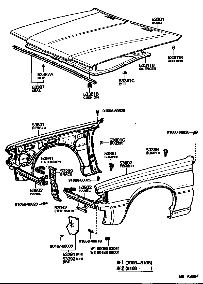 5302 — HOOD & FRONT FENDER