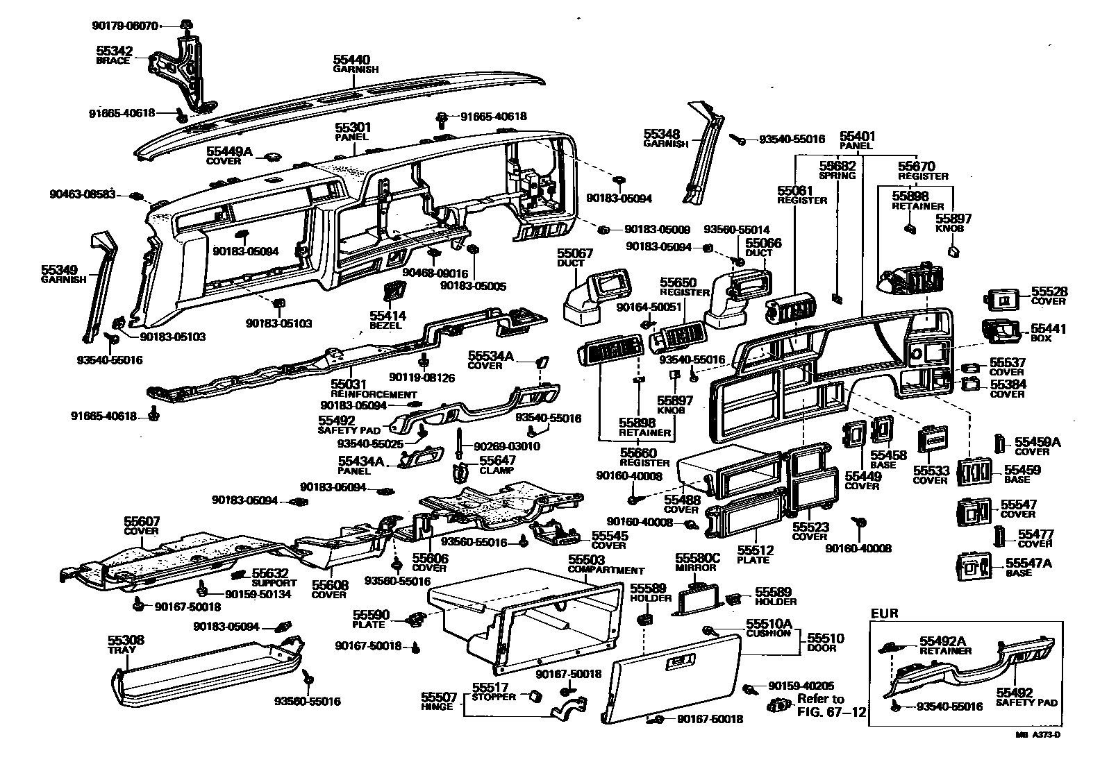 5501 — INSTRUMENT PANEL & GLOVE COMPARTMENT