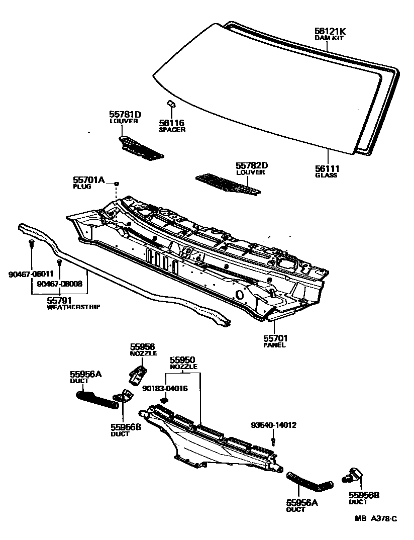 5503 — COWL PANEL & WINDSHIELD GLASS