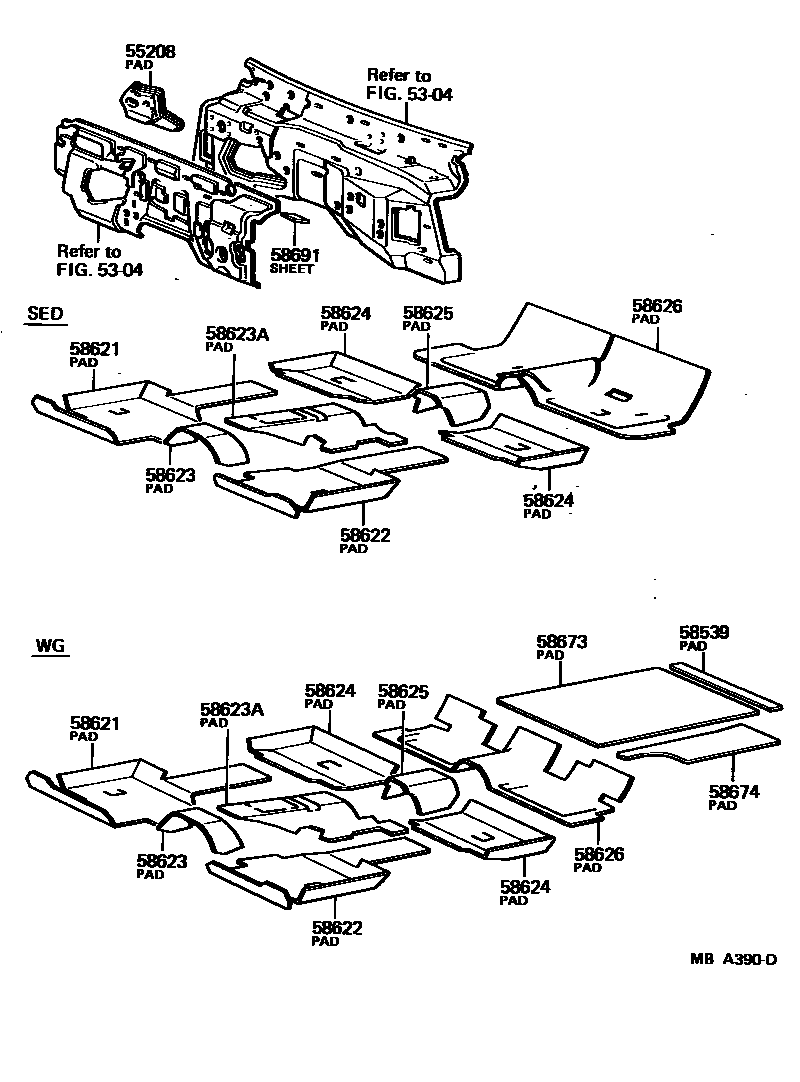 5805 — DASH SILENCER BOARD & FLOOR SILENCER PAD