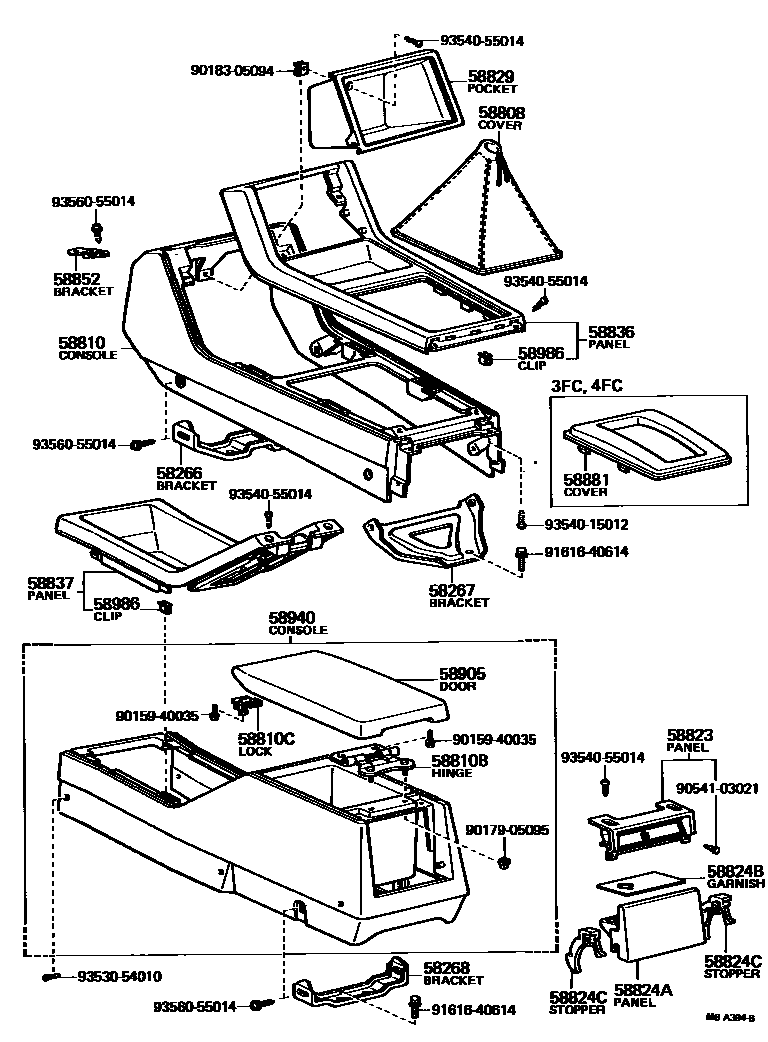 5806 — CONSOLE BOX & BRACKET