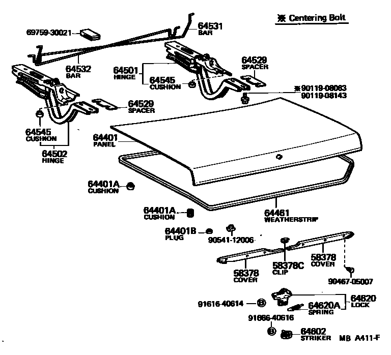 6105 — LUGGAGE COMPARTMENT DOOR & LOCK