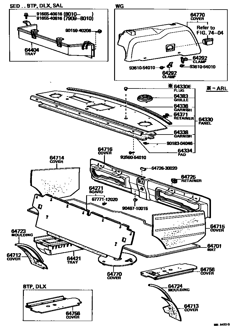 6403 — PACKAGE TRAY PANEL & LUGGAGE COMPARTMENT MAT