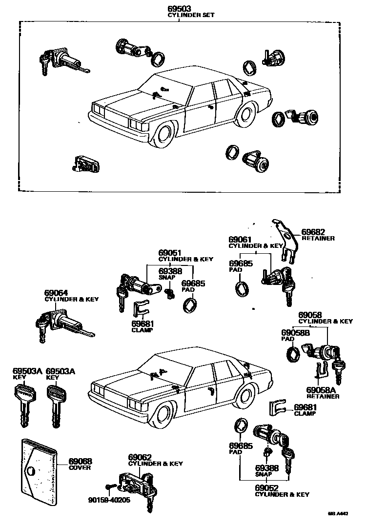 6712 — LOCK CYLINDER SET