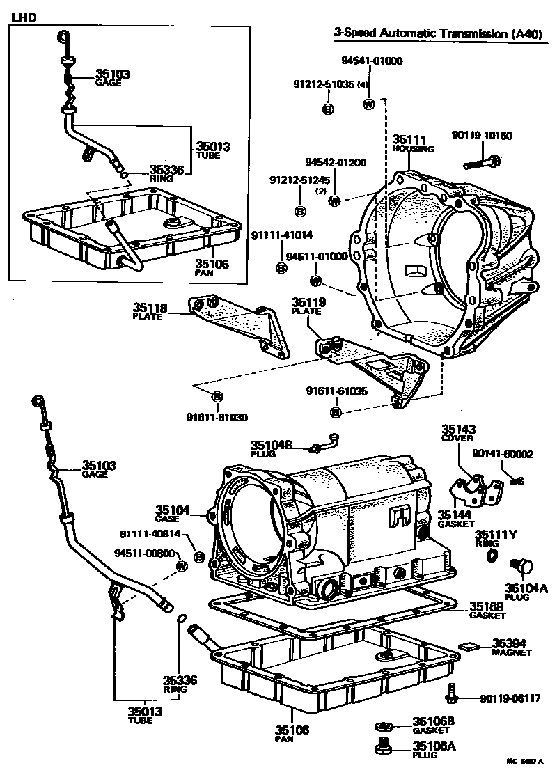 3503 — TRANSMISSION CASE & OIL PAN (ATM)