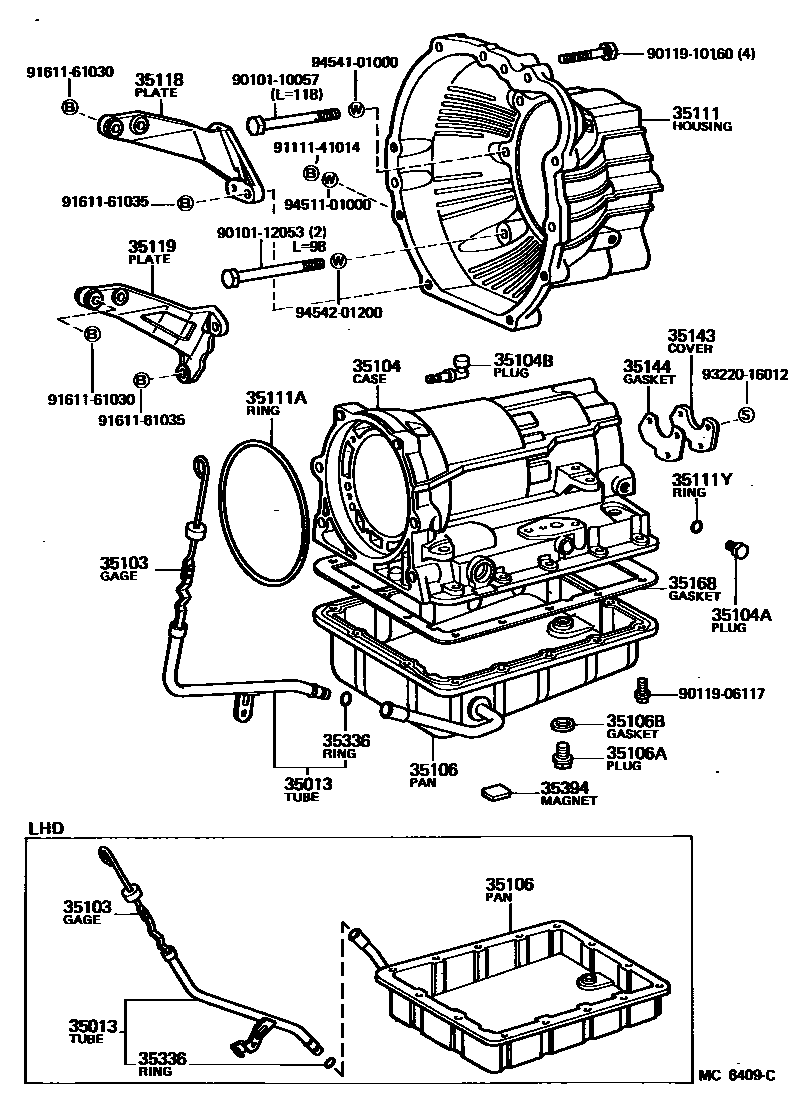 3503 — TRANSMISSION CASE & OIL PAN (ATM)